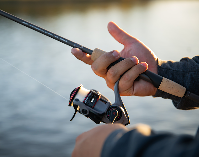 Fenwick fishing rod in hand