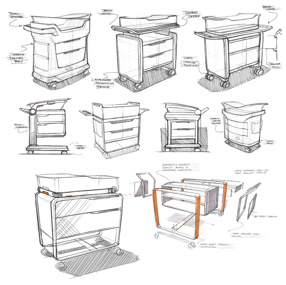 Nara Bassinet concept sketches